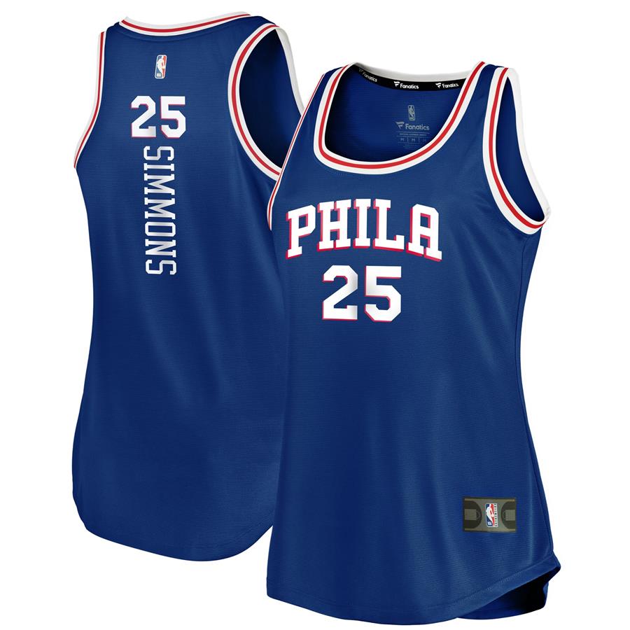 Ben Simmons Philadelphia 76ers Fanatics Branded Women's Fast Break Tank Jersey - Icon Edition - Royal