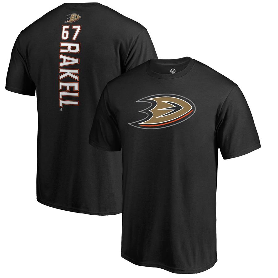 Rickard Rakell Anaheim Ducks Fanatics Branded Backer Name & Number T-Shirt - Black