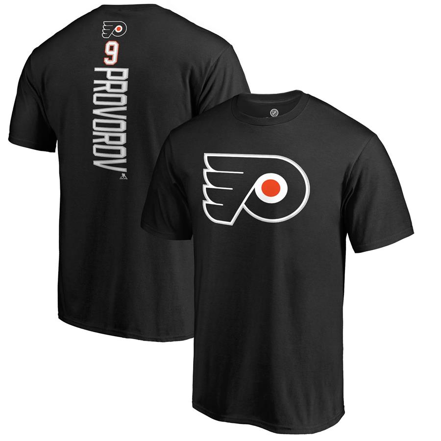 Ivan Provorov Philadelphia Flyers Fanatics Branded Backer Name & Number T-Shirt - Black