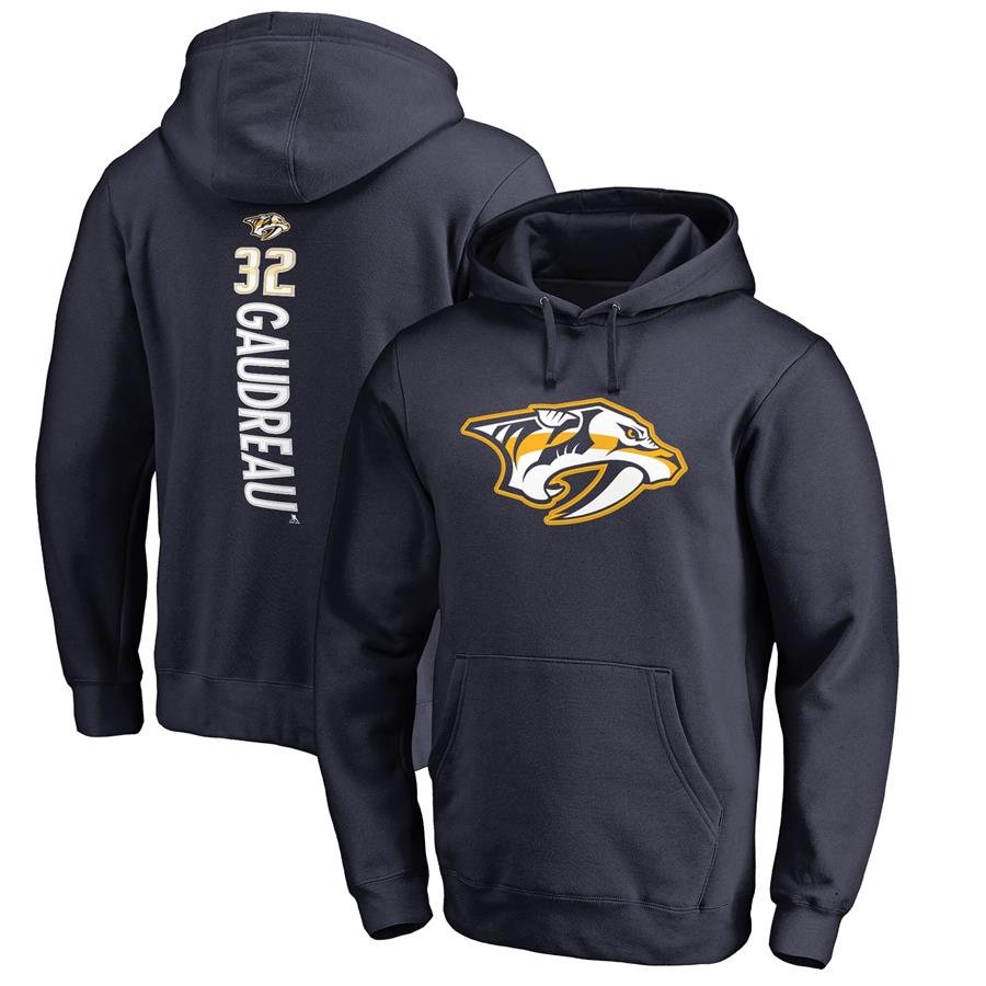 Frederick Gaudreau Nashville Predators Fanatics Branded Backer Name & Number Pullover Hoodie - Navy