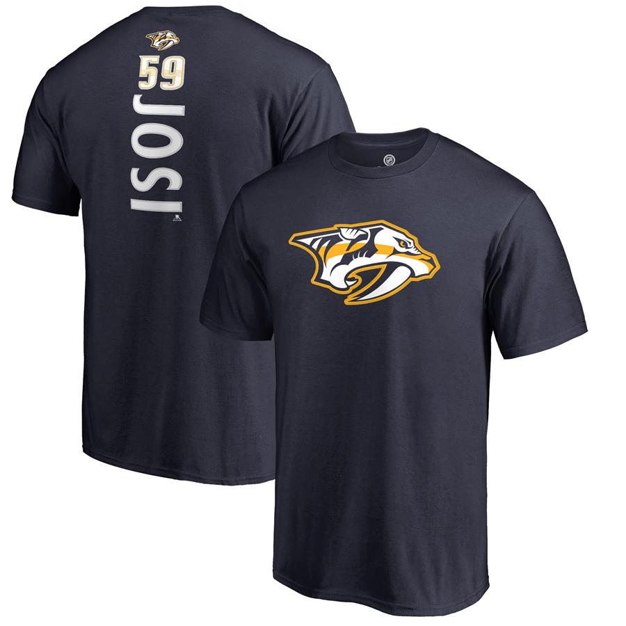 Футболка Roman Josi Nashville Predators Fanatics Branded Backer Name & Number (тёмно-синий)