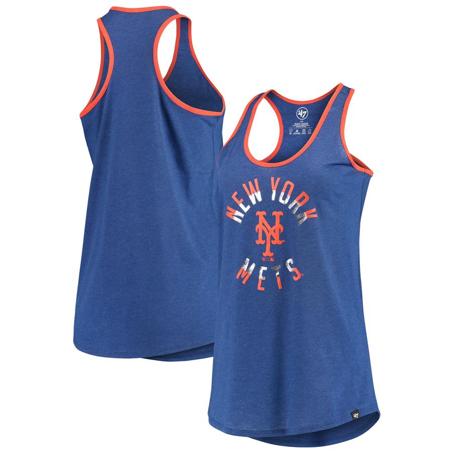 New York Mets '47 Women's Clutch Club Racerback Tank Top - Royal