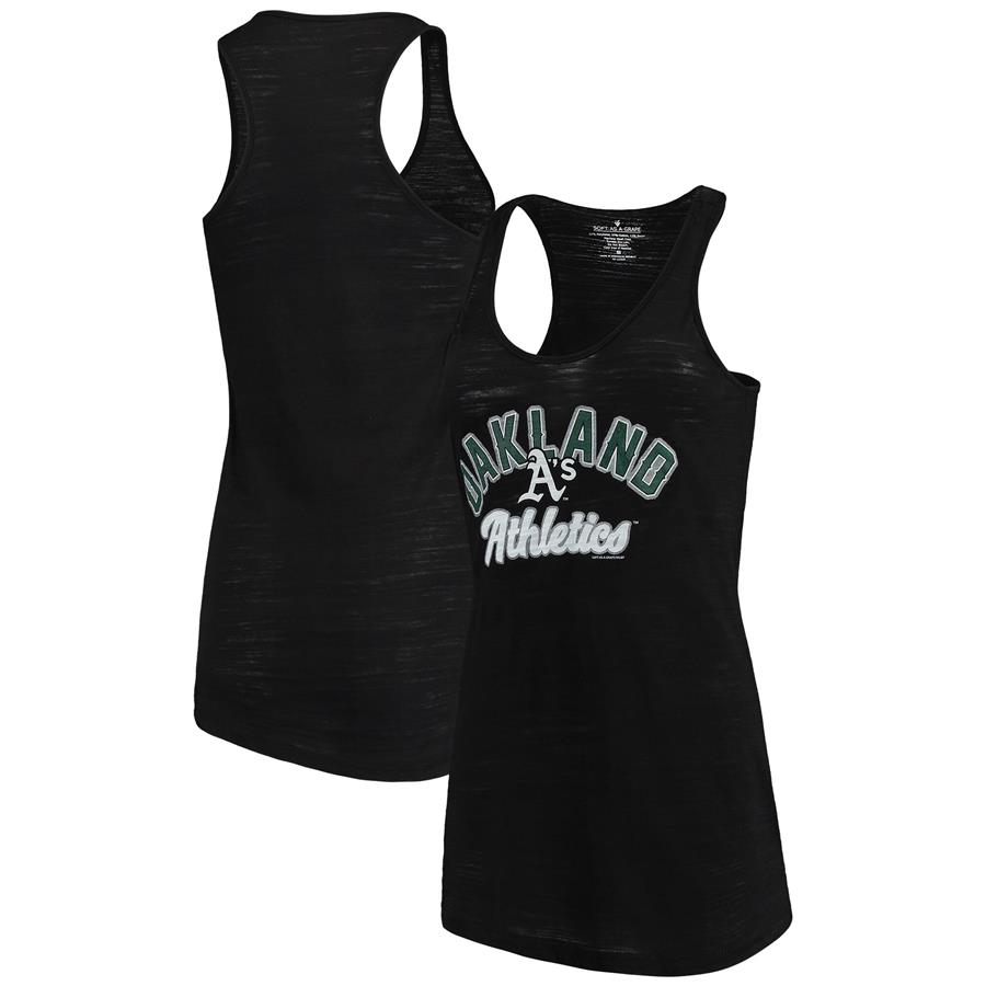 Женская майка Oakland Athletics Soft as a Grape Multicount Racerback (чёрный)