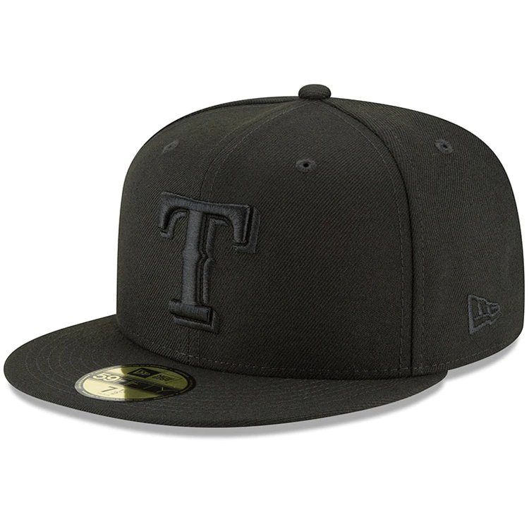 Texas Rangers New Era Primary Logo Basic 59FIFTY Fitted Hat - Black