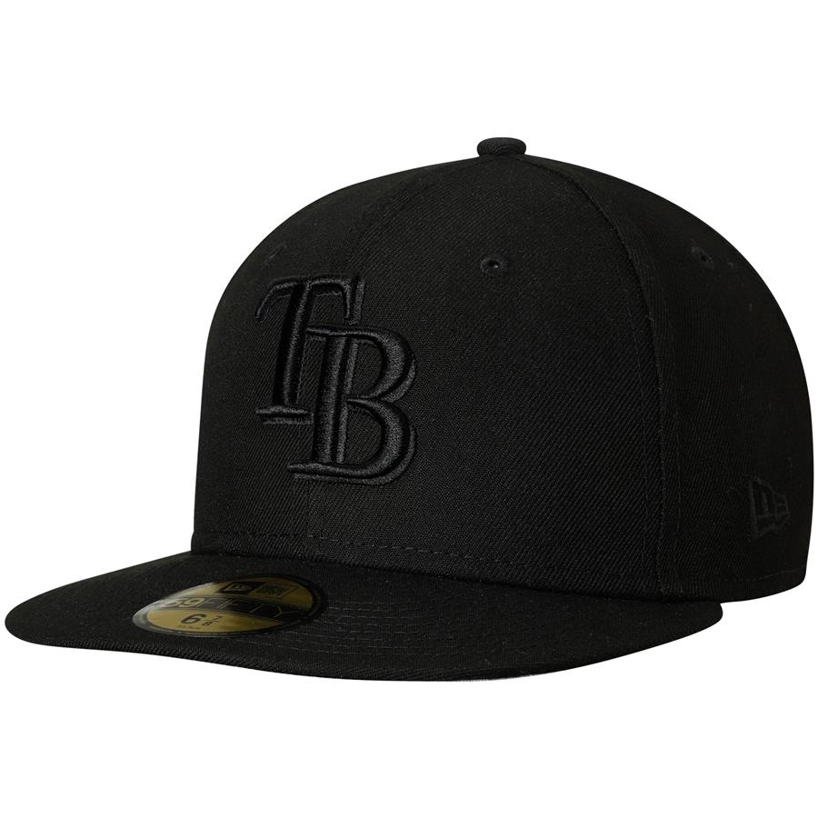 Tampa Bay Rays New Era Primary Logo Basic 59FIFTY Fitted Hat - Black
