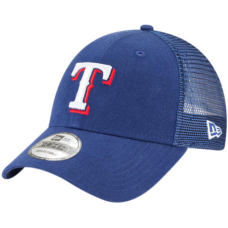 Texas Rangers New Era Trucker 9FORTY Adjustable Snapback Hat - Royal
