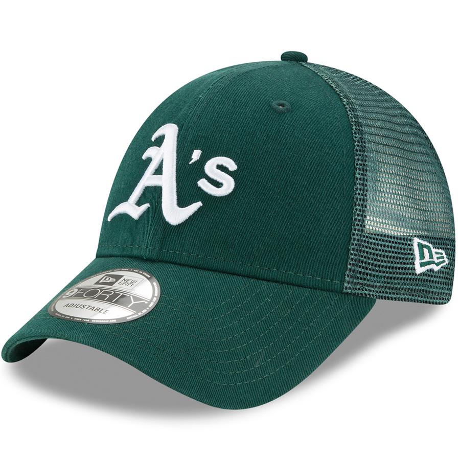 Кепка Oakland Athletics New Era Trucker 9FORTY Adjustable Snapback (зелёный)