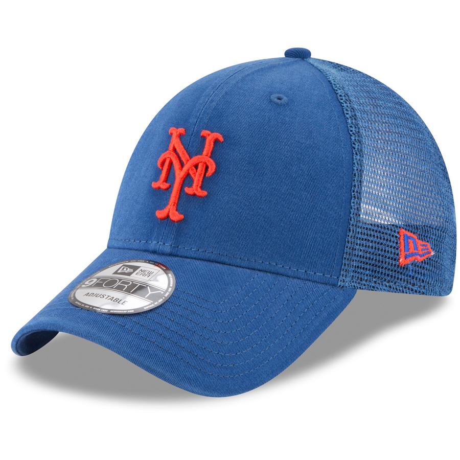 New York Mets New Era Trucker 9FORTY Adjustable Snapback Hat - Royal