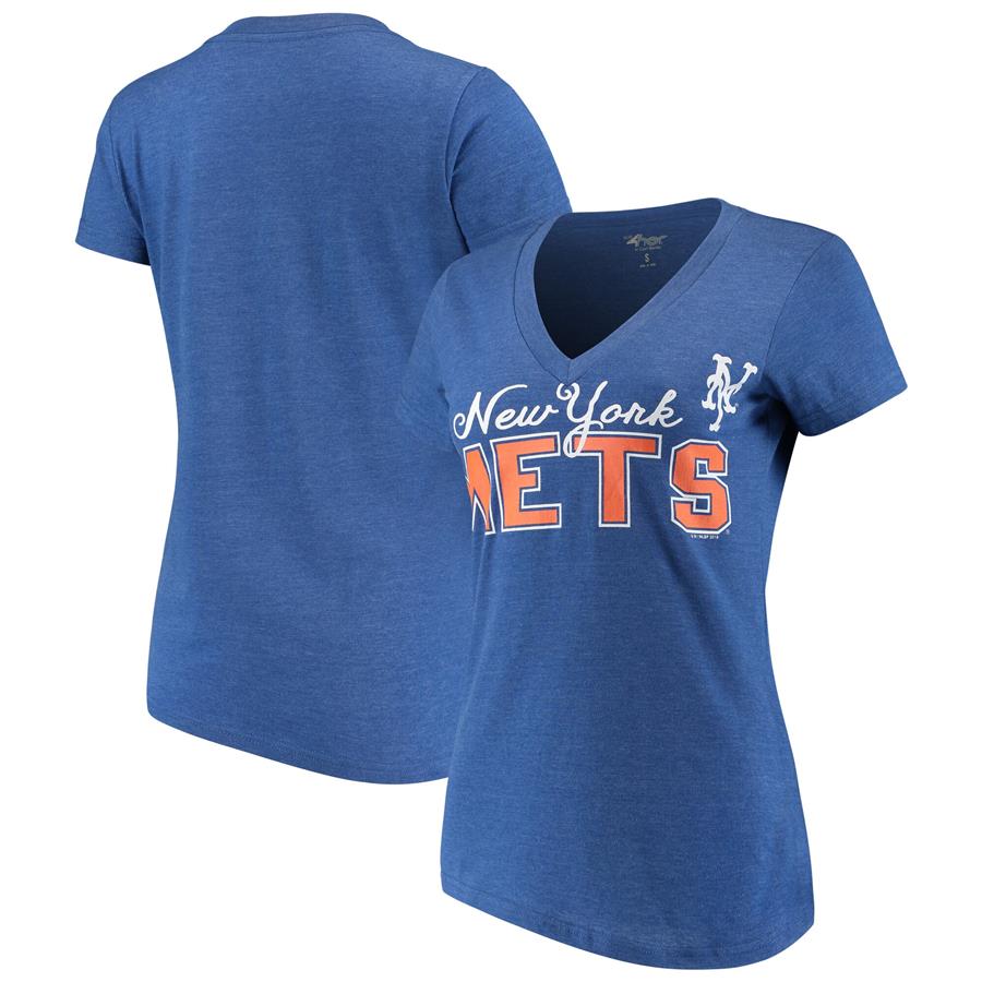 New York Mets G-III 4Her by Carl Banks Women's Home Run V-Neck T-Shirt - Royal