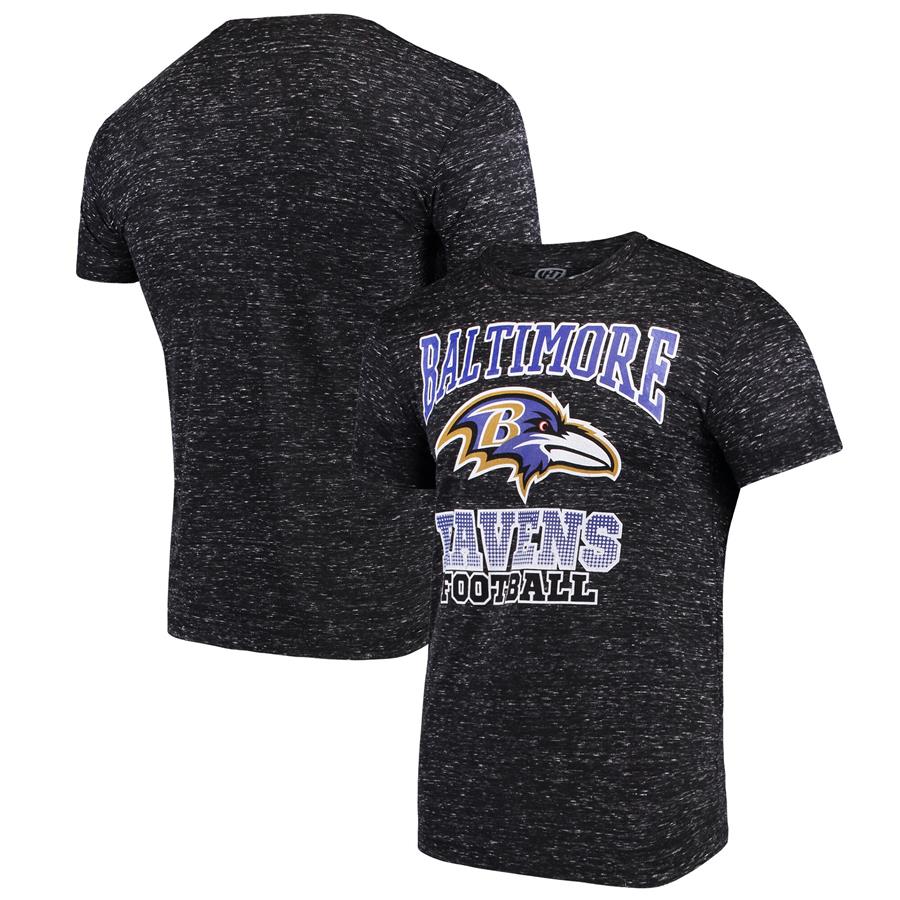 Baltimore Ravens G-III Sports by Carl Banks Outfield Speckle T-Shirt - Black