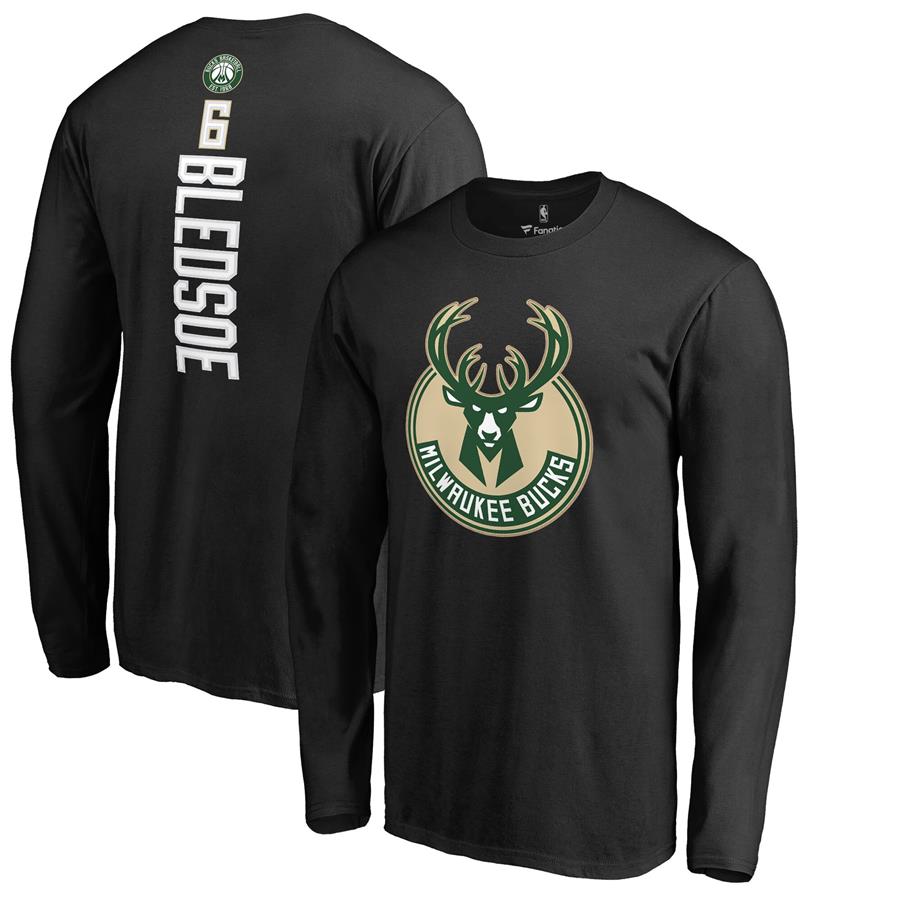 Eric Bledsoe Milwaukee Bucks Fanatics Branded Backer Long Sleeve T-Shirt - Black