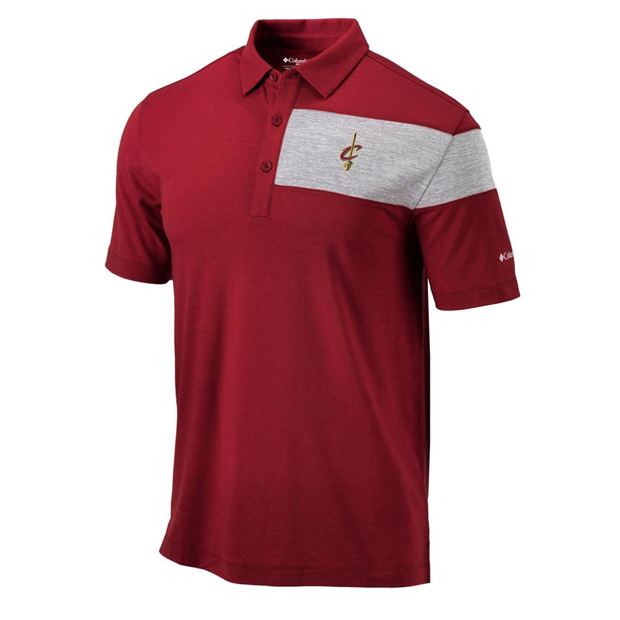 Cleveland Cavaliers Columbia Omni-Wick Skins Polo - Wine