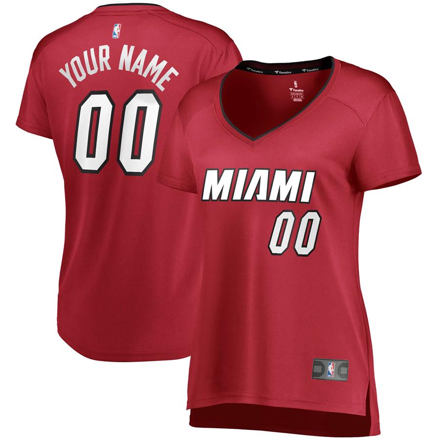 Женское джерси Miami Heat Fanatics Branded Fast Break Replica Custom Wine (Statement Edition)