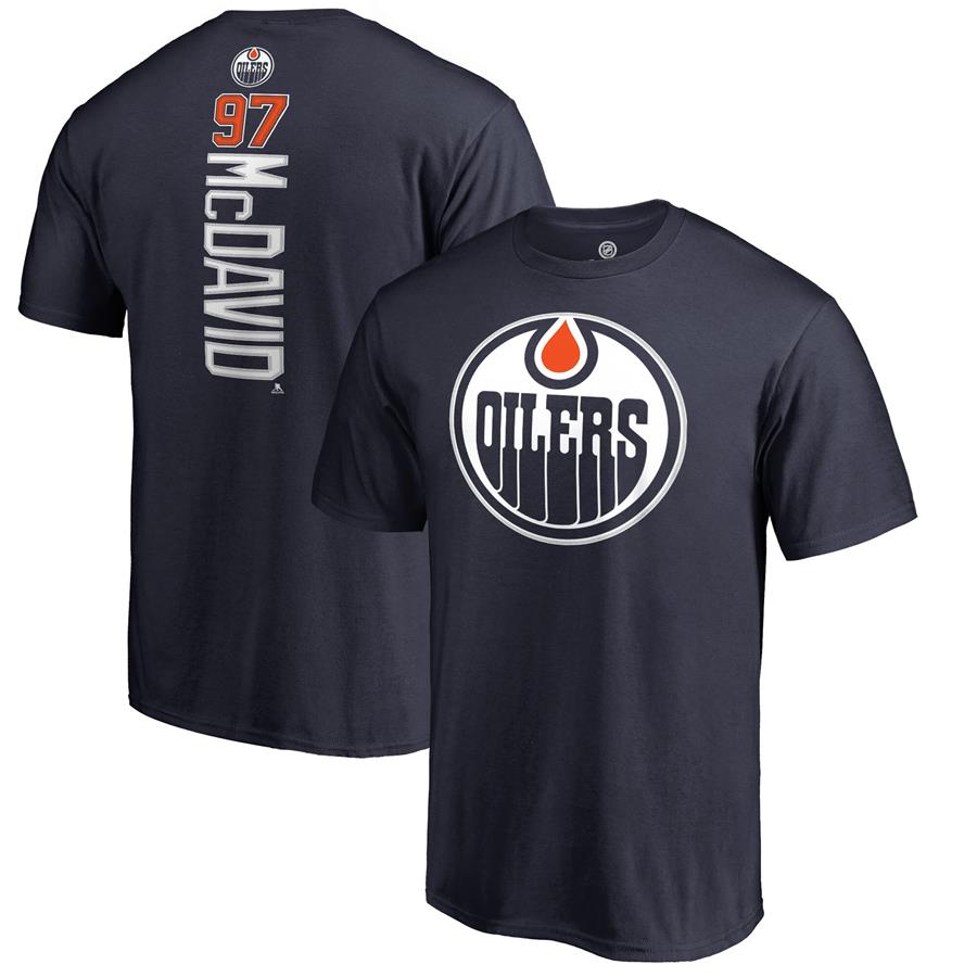 Connor McDavid Edmonton Oilers Fanatics Branded Backer Name & Number T-Shirt - Navy