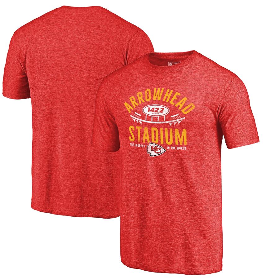 Kansas City Chiefs NFL Pro Line by Fanatics Branded Hometown Collection Tri-Blend T-Shirt - Heathered Red