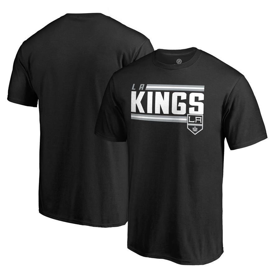 Los Angeles Kings Fanatics Branded Iconic Collection On Side Stripe T-Shirt - Black