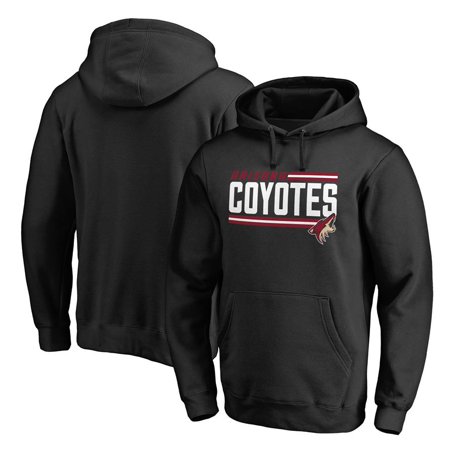 Arizona Coyotes Fanatics Branded Iconic Collection On Side Stripe Pullover Hoodie - Black