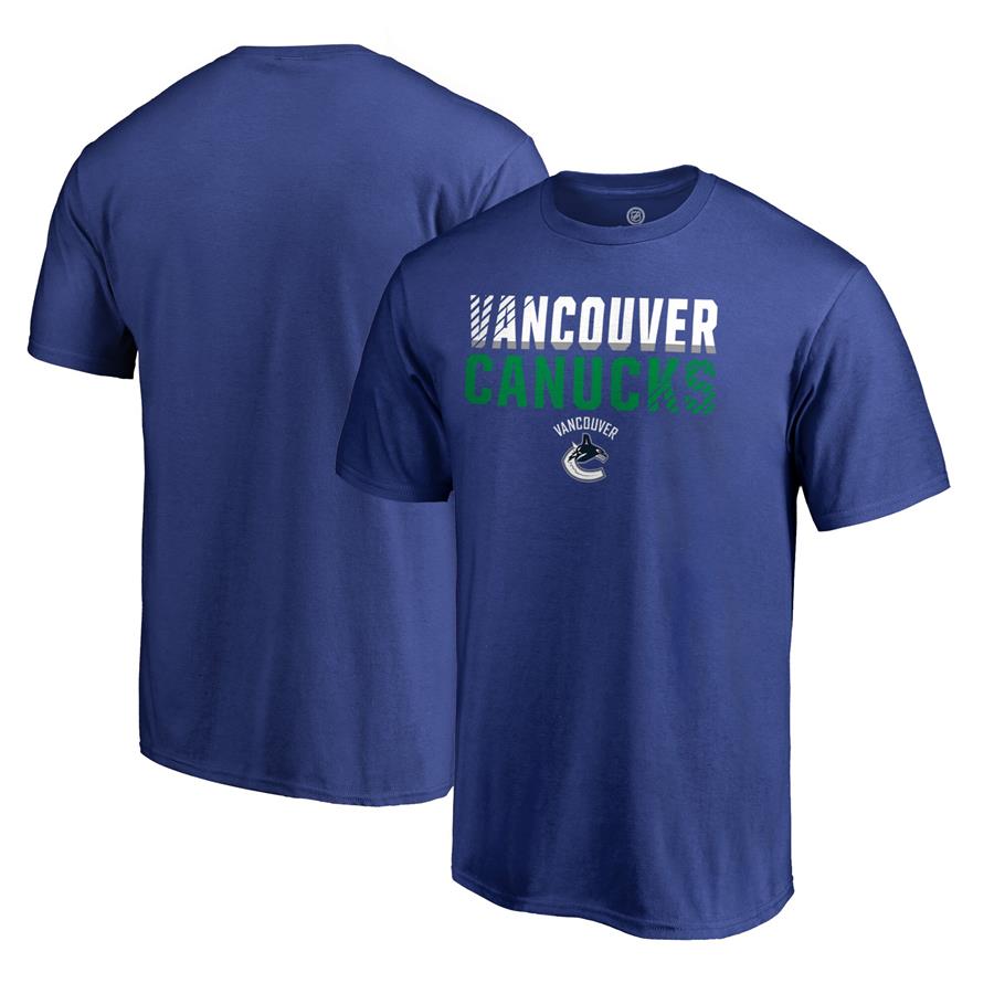 Vancouver Canucks Fanatics Branded Iconic Collection Fade Out T-Shirt - Royal