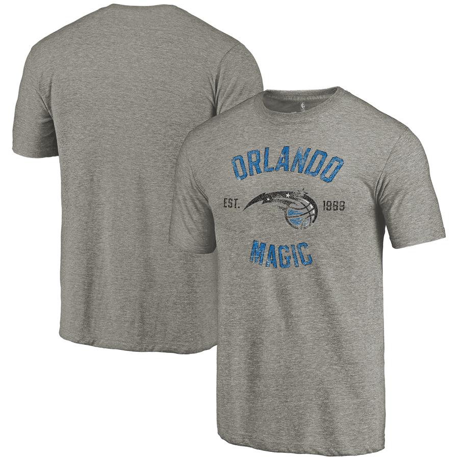 Orlando Magic Fanatics Branded Team Heritage Tri-Blend T-Shirt - Gray