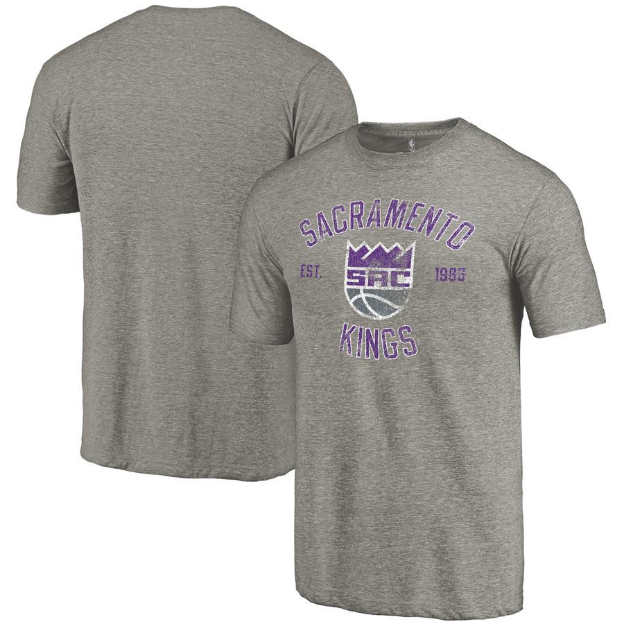 Футболка Sacramento Kings Fanatics Branded Team Heritage Tri-Blend (серый)