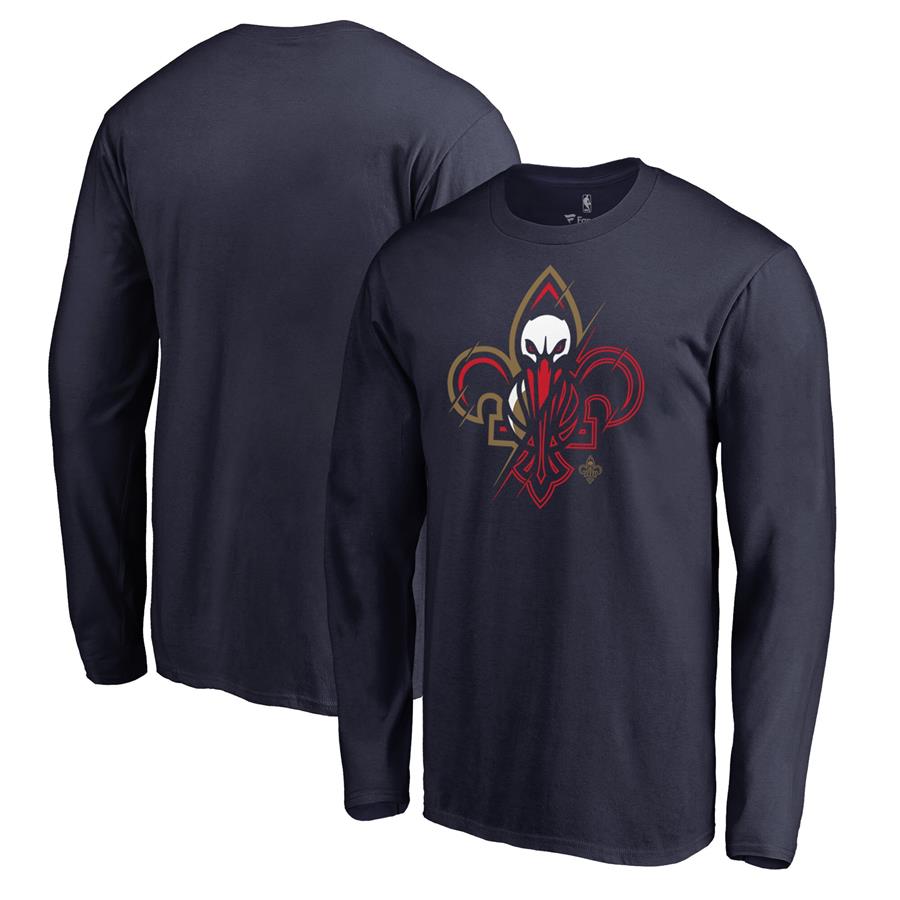 New Orleans Pelicans Fanatics Branded X-Ray Long Sleeve T-Shirt - Navy