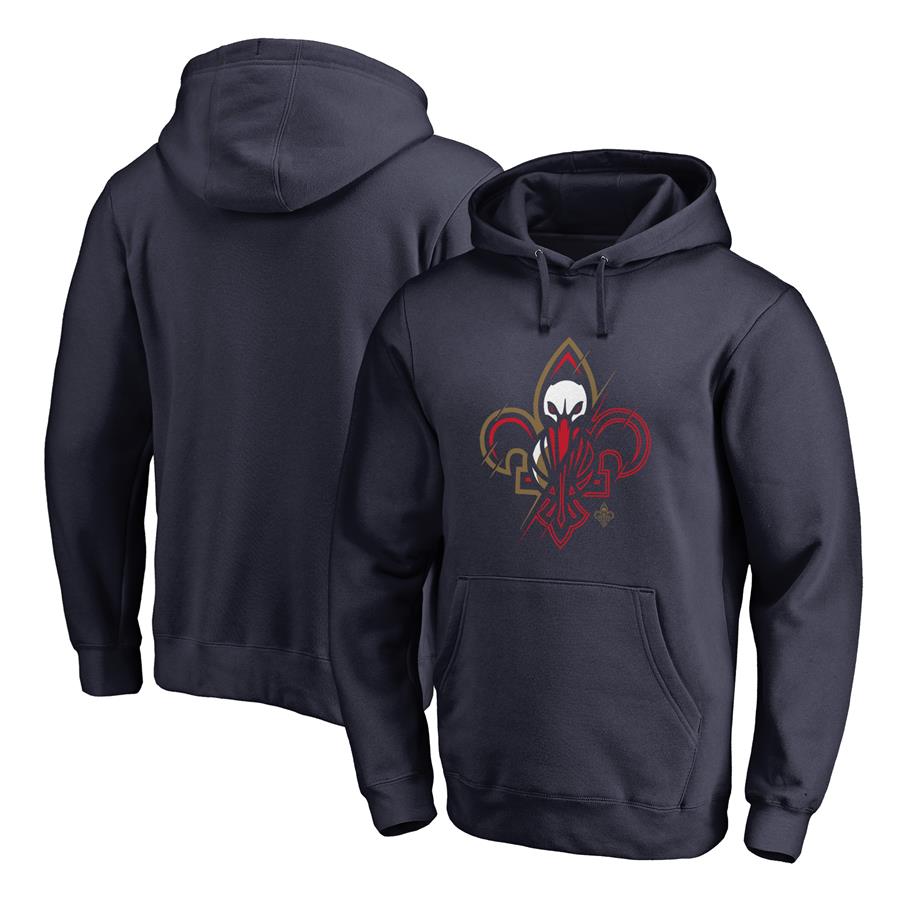 New Orleans Pelicans Fanatics Branded X-Ray Pullover Hoodie - Navy