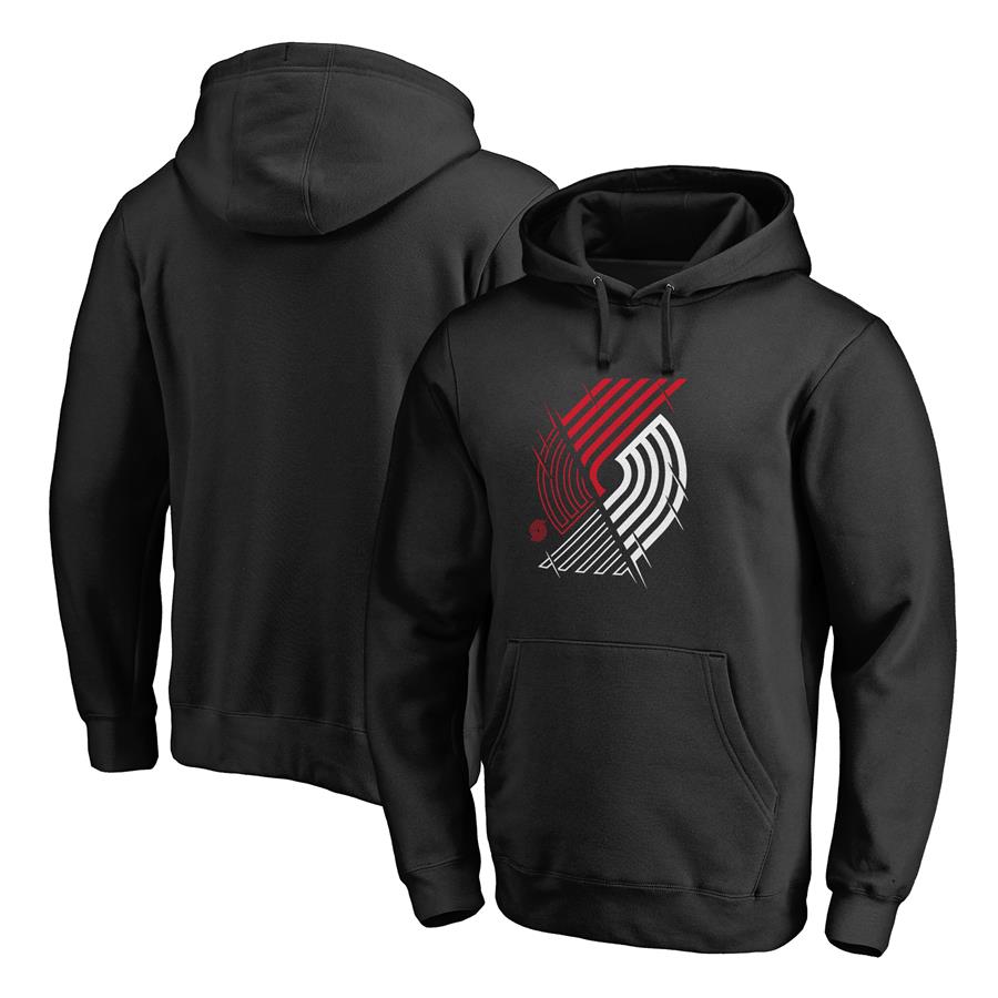 Portland Trail Blazers Fanatics Branded X-Ray Pullover Hoodie - Black