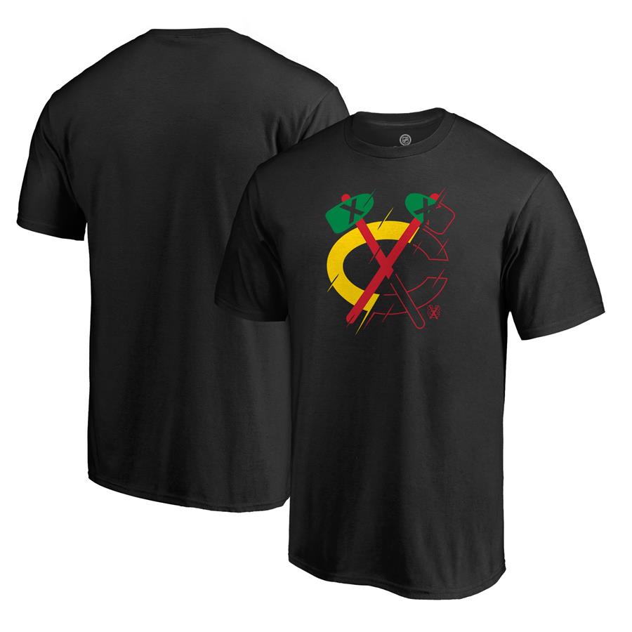 Chicago Blackhawks Fanatics Branded X-Ray T-Shirt - Black