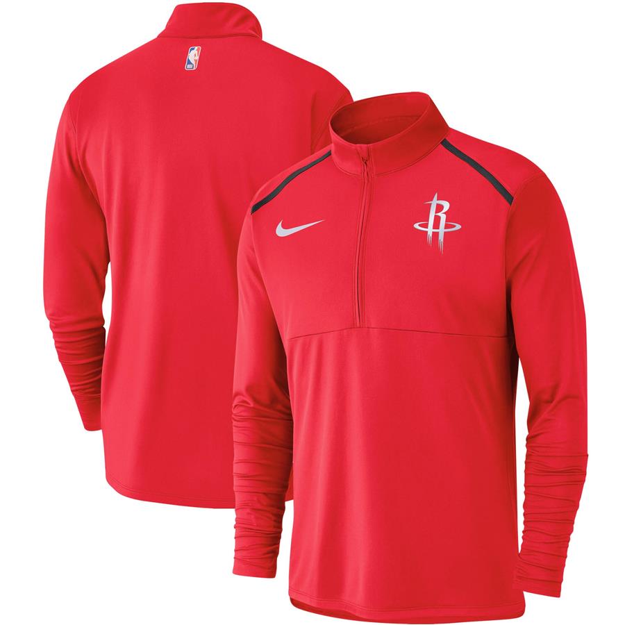 Houston Rockets Nike Element Performance Half-Zip Pullover Jacket - Red