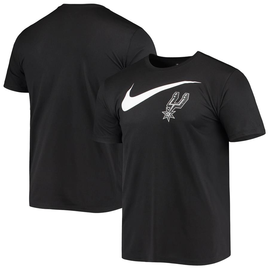 San Antonio Spurs Nike Essential Swoosh Logo Legend Performance T-Shirt - Black