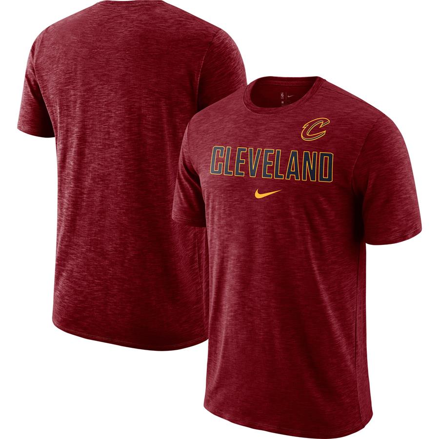 Cleveland Cavaliers Nike Essential Facility Slub Performance T-Shirt - Heathered Wine
