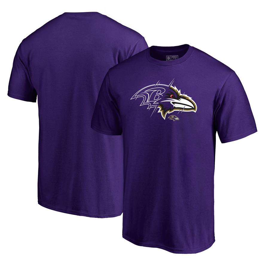 Baltimore Ravens NFL Pro Line by Fanatics Branded X-Ray T-Shirt - Purple