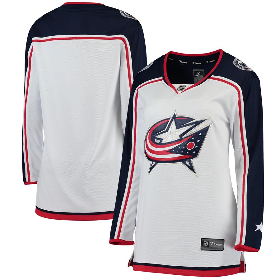 Columbus Blue Jackets Fanatics Branded Women's Away Breakaway Jersey - White