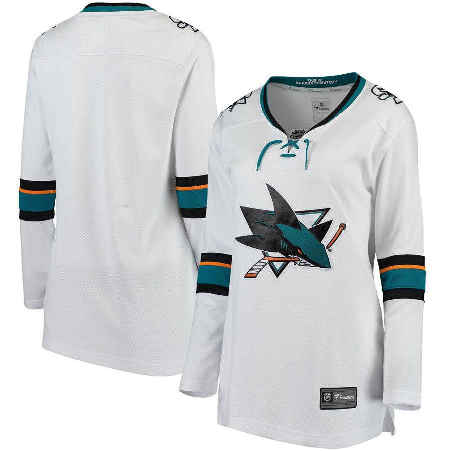Женское джерси San Jose Sharks Fanatics Branded Away Breakaway (белый)