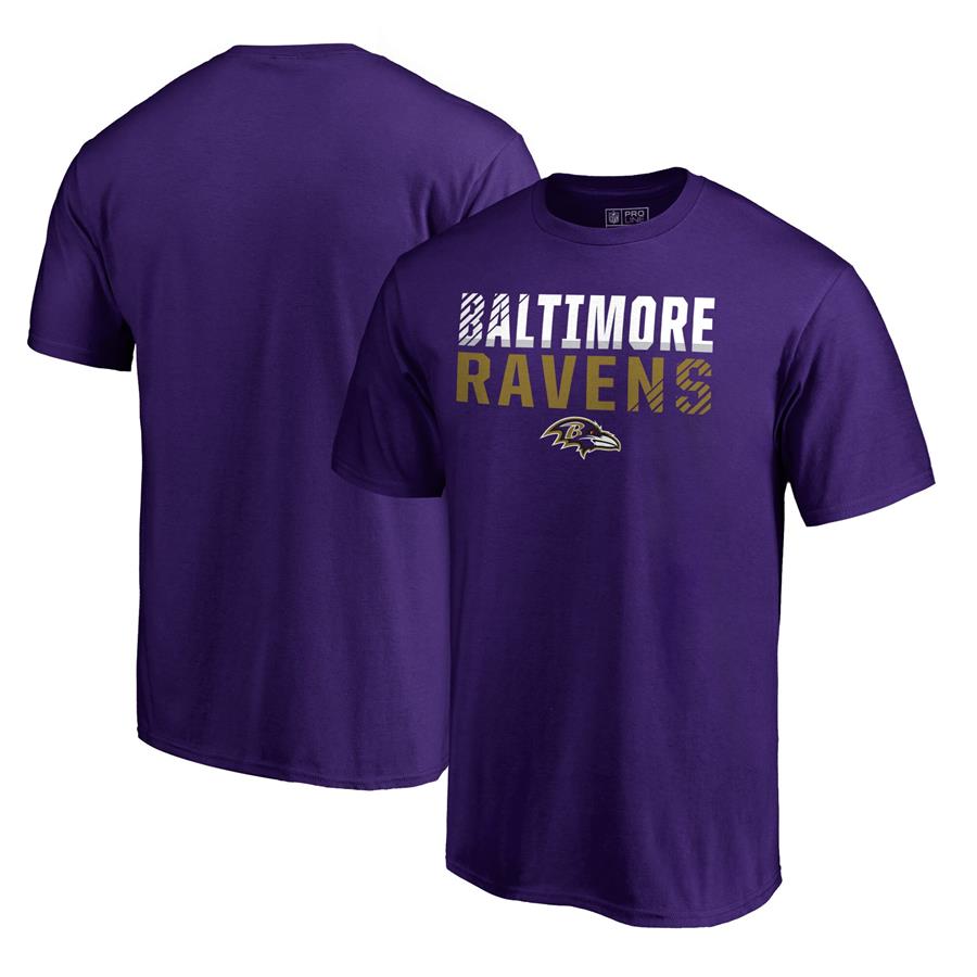 Baltimore Ravens NFL Pro Line by Fanatics Branded Iconic Collection Fade Out T-Shirt - Purple