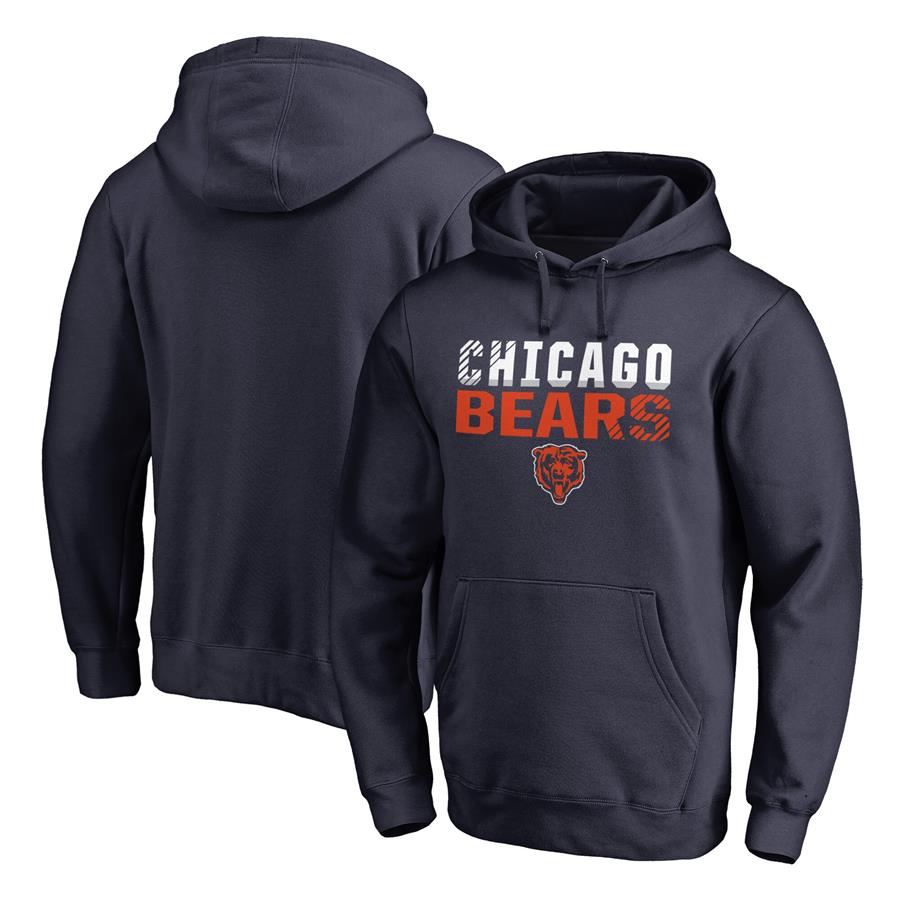 Chicago Bears NFL Pro Line by Fanatics Branded Iconic Collection Fade Out Pullover Hoodie - Navy