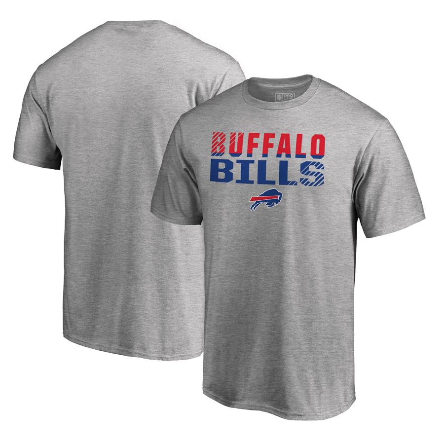 Buffalo Bills NFL Pro Line by Fanatics Branded Iconic Collection Fade Out T-Shirt - Ash