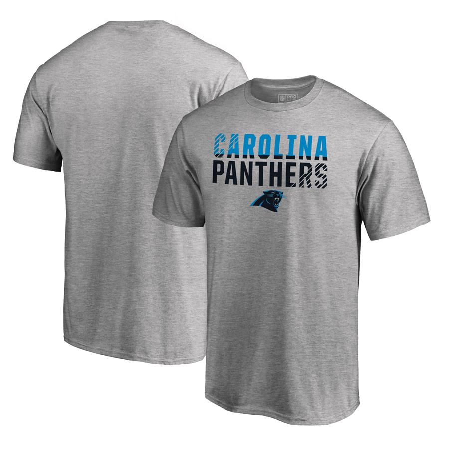 Carolina Panthers NFL Pro Line by Fanatics Branded Iconic Collection Fade Out T-Shirt - Ash