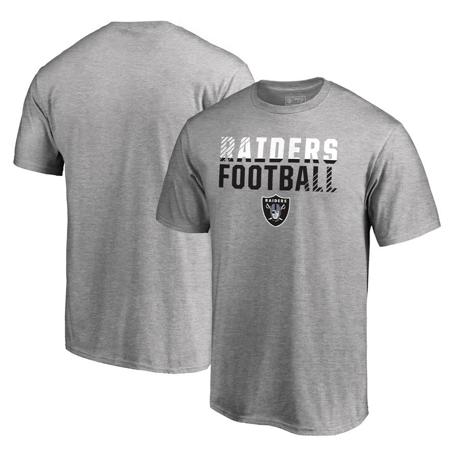 Las Vegas Raiders NFL Pro Line by Fanatics Branded Iconic Collection Fade Out T-Shirt - Ash