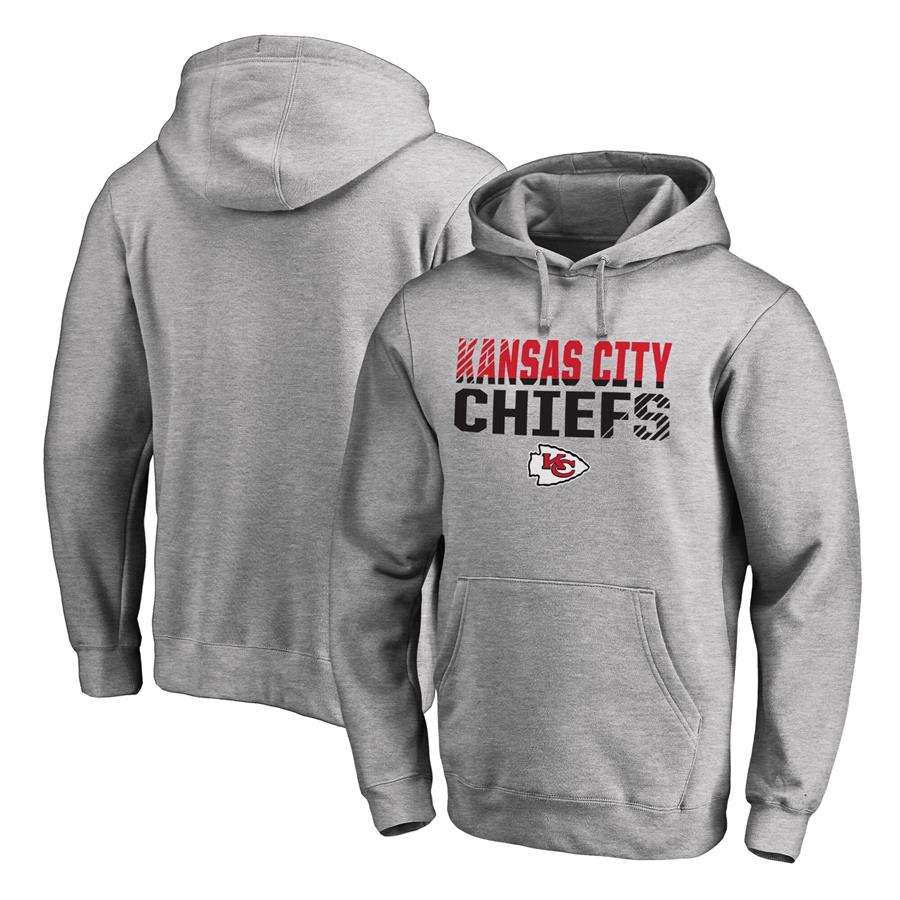 Kansas City Chiefs NFL Pro Line by Fanatics Branded Iconic Collection Fade Out Pullover Hoodie - Ash