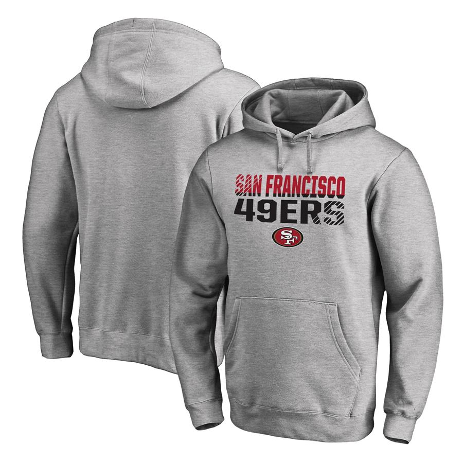 San Francisco 49ers NFL Pro Line by Fanatics Branded Iconic Collection Fade Out Pullover Hoodie - Ash