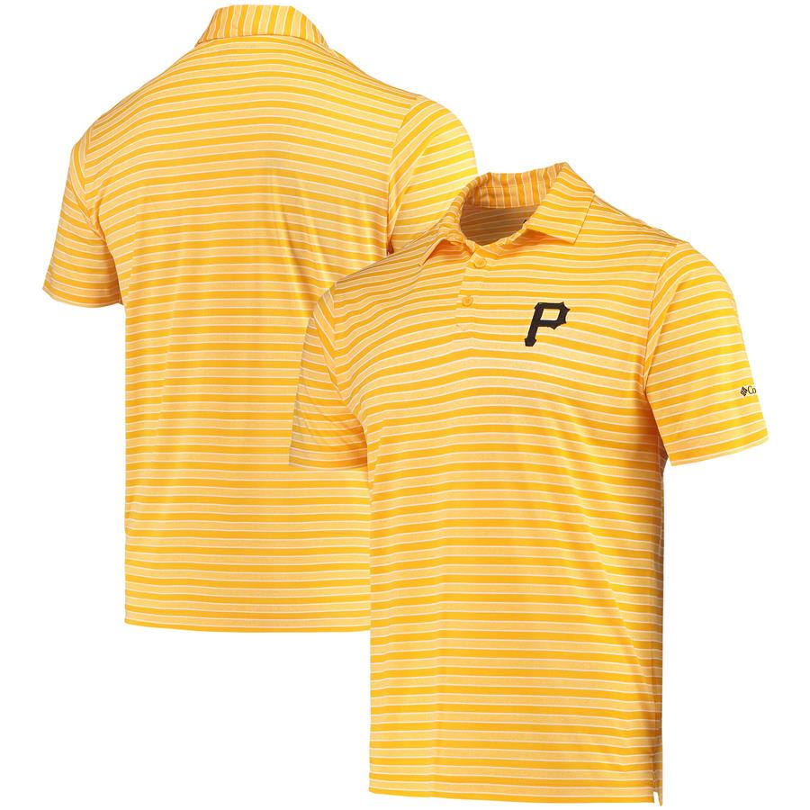 Pittsburgh Pirates Columbia Members Omni-Wick Polo - Gold