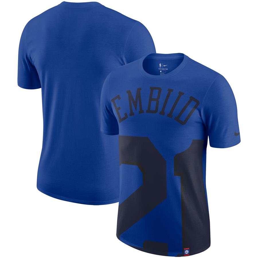Joel Embiid Philadelphia 76ers Nike Oversized Name & Number T-Shirt - Royal