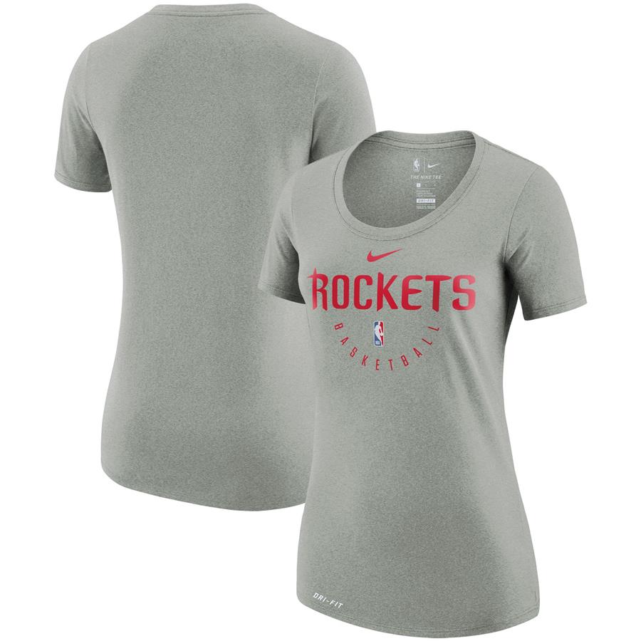 Houston Rockets Nike Women's Practice Performance T-Shirt - Heathered Charcoal