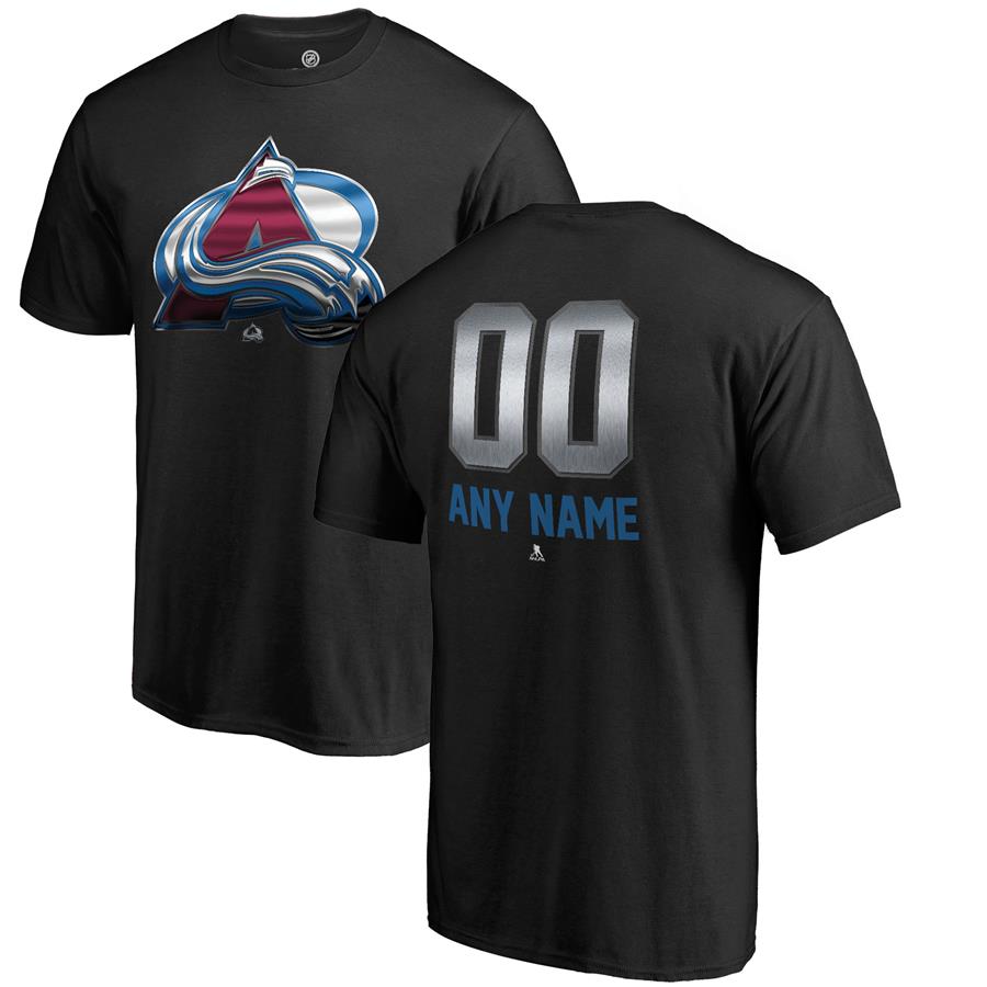 Colorado Avalanche Fanatics Branded Personalized Midnight Mascot T-Shirt - Black