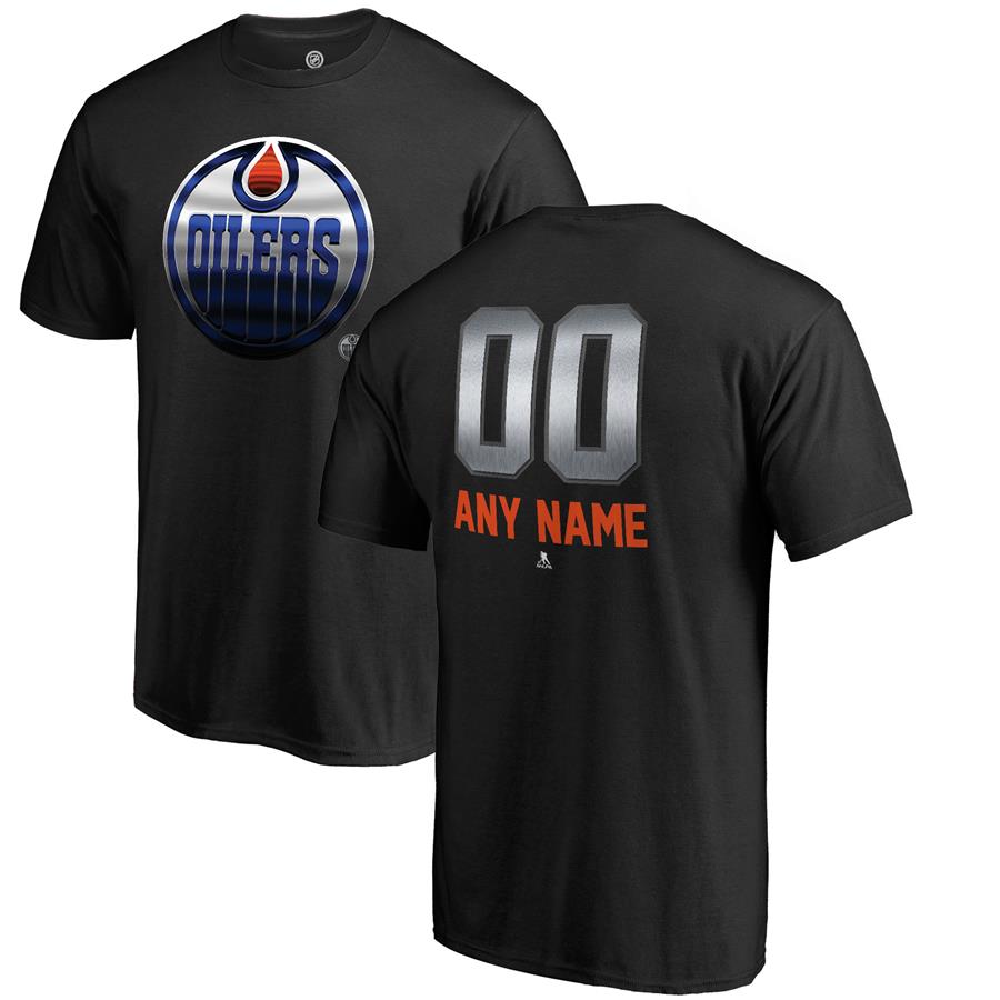 Edmonton Oilers Fanatics Branded Personalized Midnight Mascot T-Shirt - Black