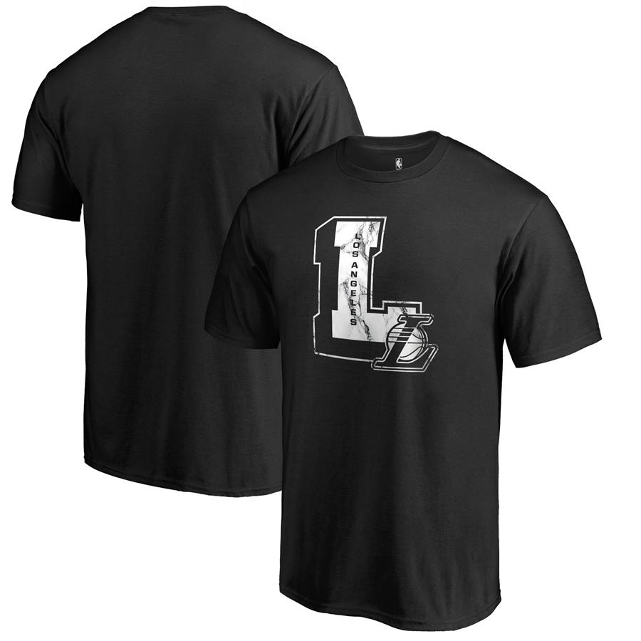 Los Angeles Lakers Fanatics Branded Letterman T-Shirt - Black