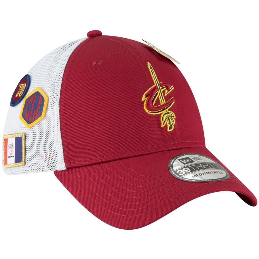 Cleveland Cavaliers New Era 2018 Draft 39THIRTY Fitted Hat - Burgundy
