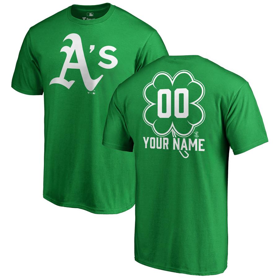 Oakland Athletics Fanatics Branded Dubliner Personalized Name & Number T-Shirt - Kelly Green
