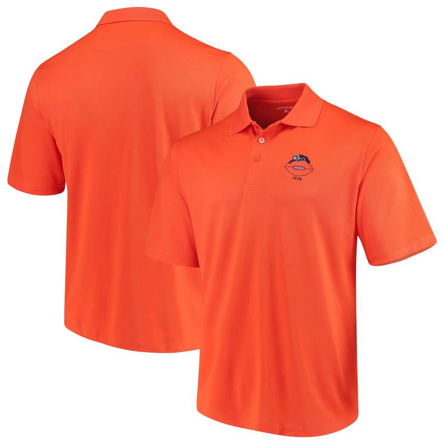 Chicago Bears Antigua Throwback Pique Polo - Orange